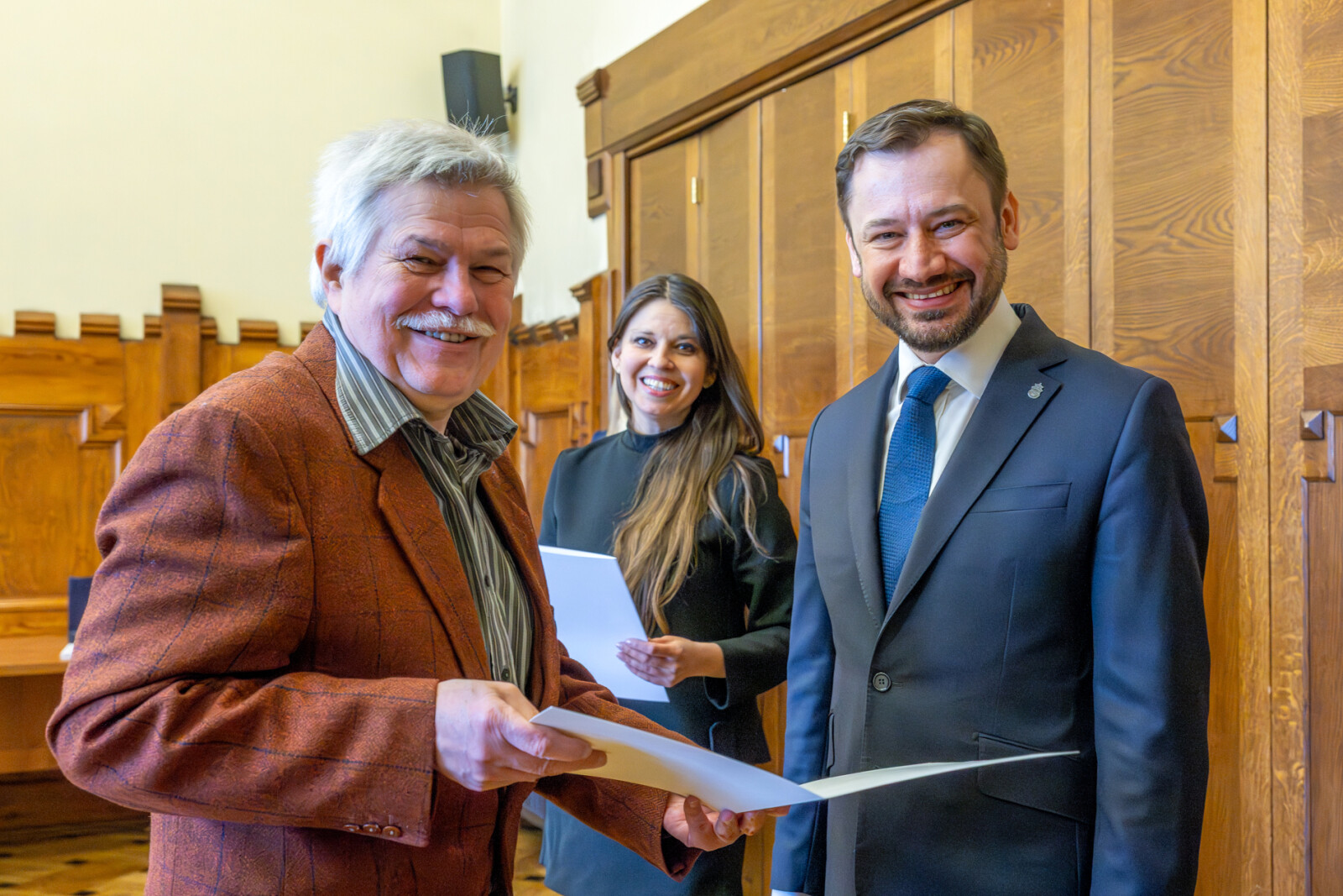 Miszalski, Klaman, Drabik Rada Krakowskich Seniorów, pożegnanie, zdjęcia  Autor: Piotr Wojnarowski