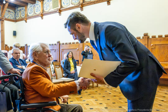 Miszalski, Klaman, Drabik Rada Krakowskich Seniorów, powitanie, V kadencja, zdjęcia