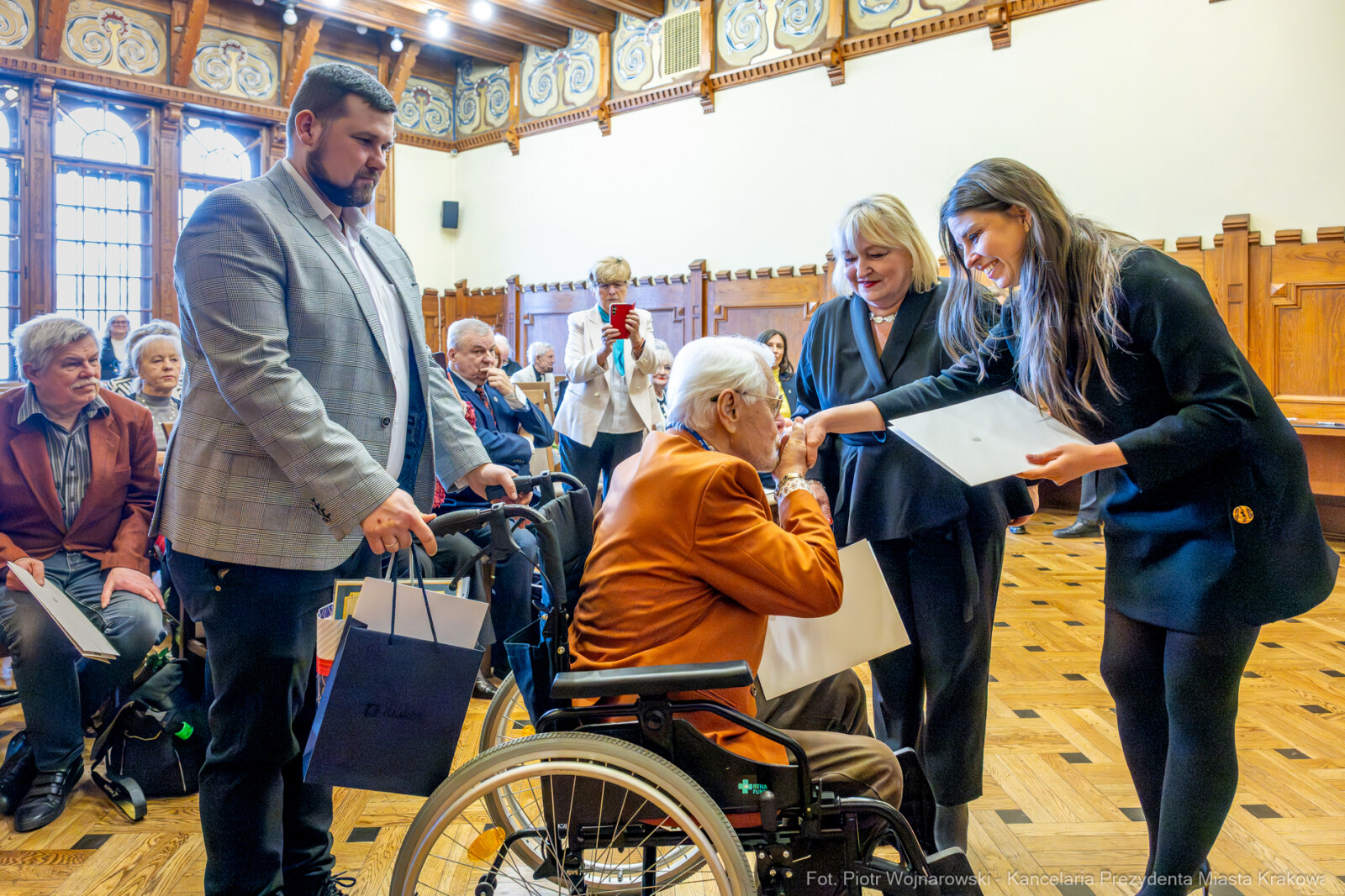 Miszalski, Klaman, Drabik Rada Krakowskich Seniorów, powitanie, V kadencja, zdjęcia  Autor: Piotr Wojnarowski