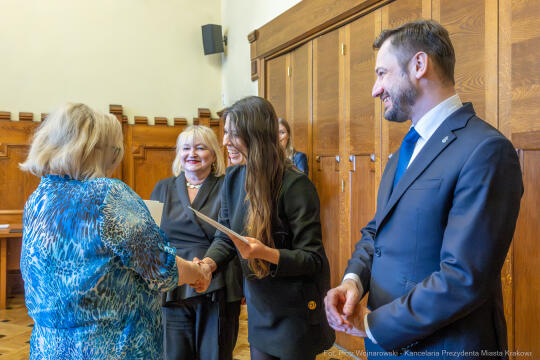 Miszalski, Klaman, Drabik Rada Krakowskich Seniorów, powitanie, V kadencja, zdjęcia