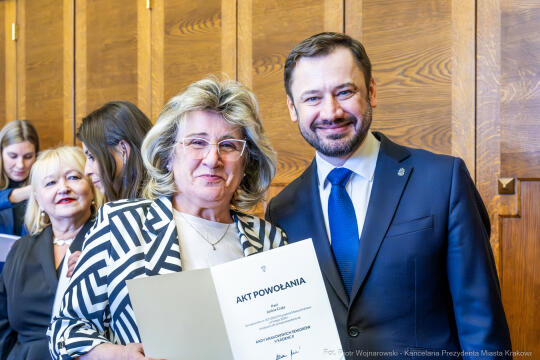 Miszalski, Klaman, Drabik Rada Krakowskich Seniorów, powitanie, V kadencja, zdjęcia