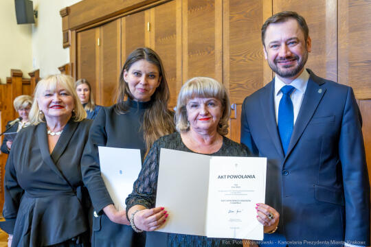 Miszalski, Klaman, Drabik Rada Krakowskich Seniorów, powitanie, V kadencja, zdjęcia