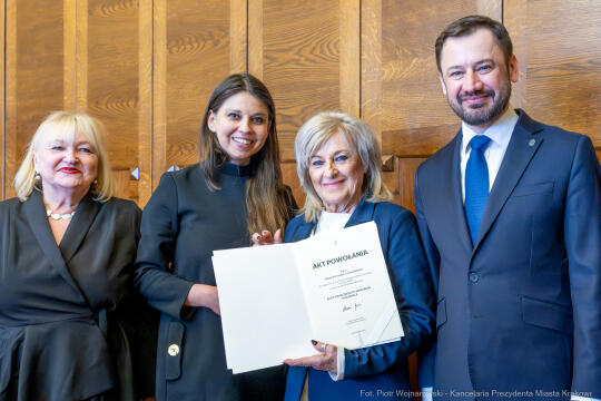 Miszalski, Klaman, Drabik Rada Krakowskich Seniorów, powitanie, V kadencja, zdjęcia