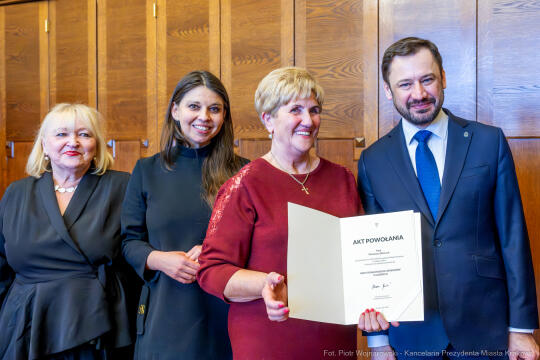 Miszalski, Klaman, Drabik Rada Krakowskich Seniorów, powitanie, V kadencja, zdjęcia