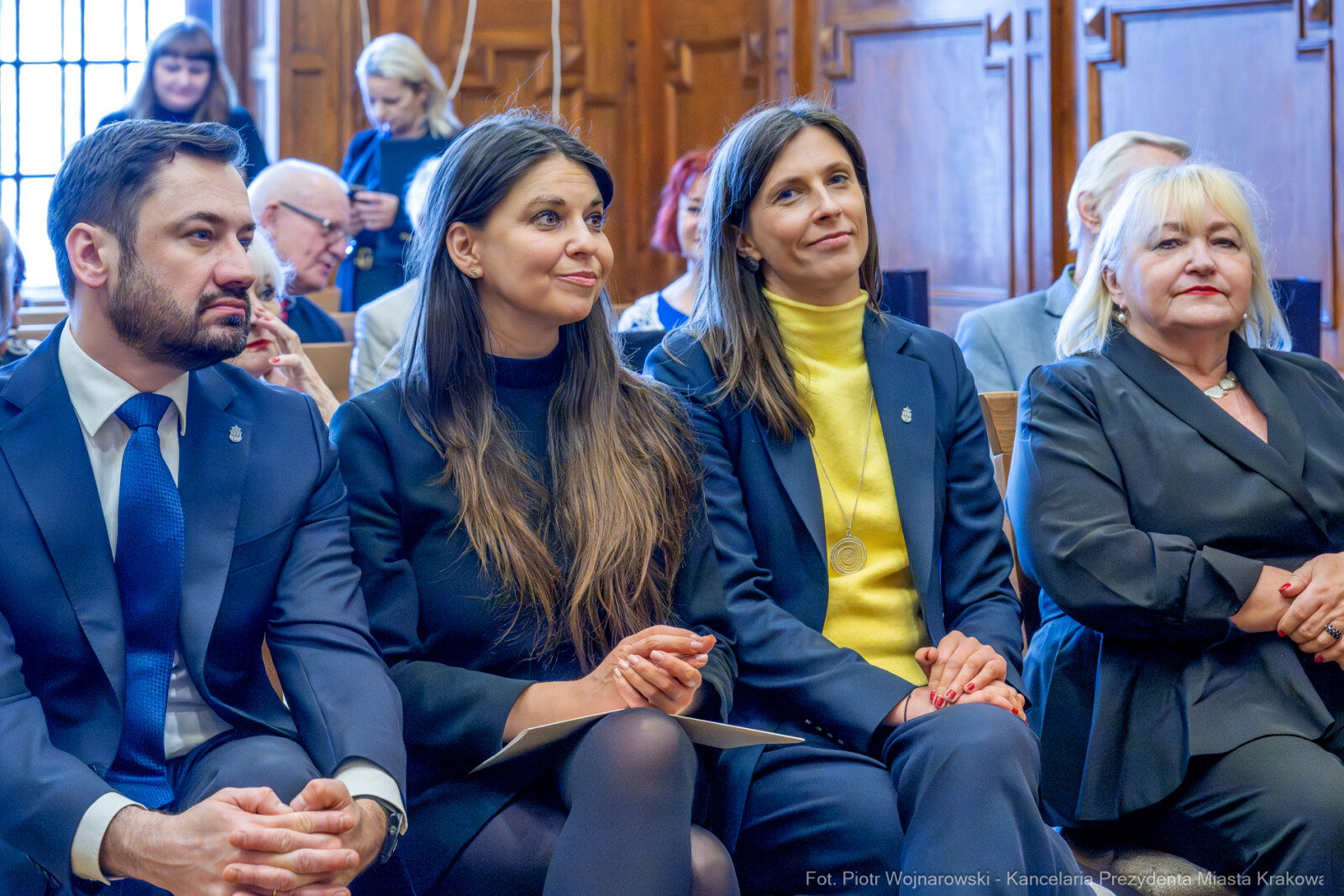 Miszalski, Klaman, Drabik Rada Krakowskich Seniorów, powitanie, V kadencja, zdjęcia  Autor: Piotr Wojnarowski