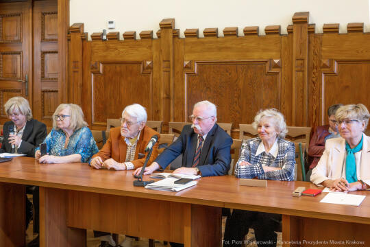 Miszalski, Klaman, Drabik Rada Krakowskich Seniorów, powitanie, V kadencja, zdjęcia