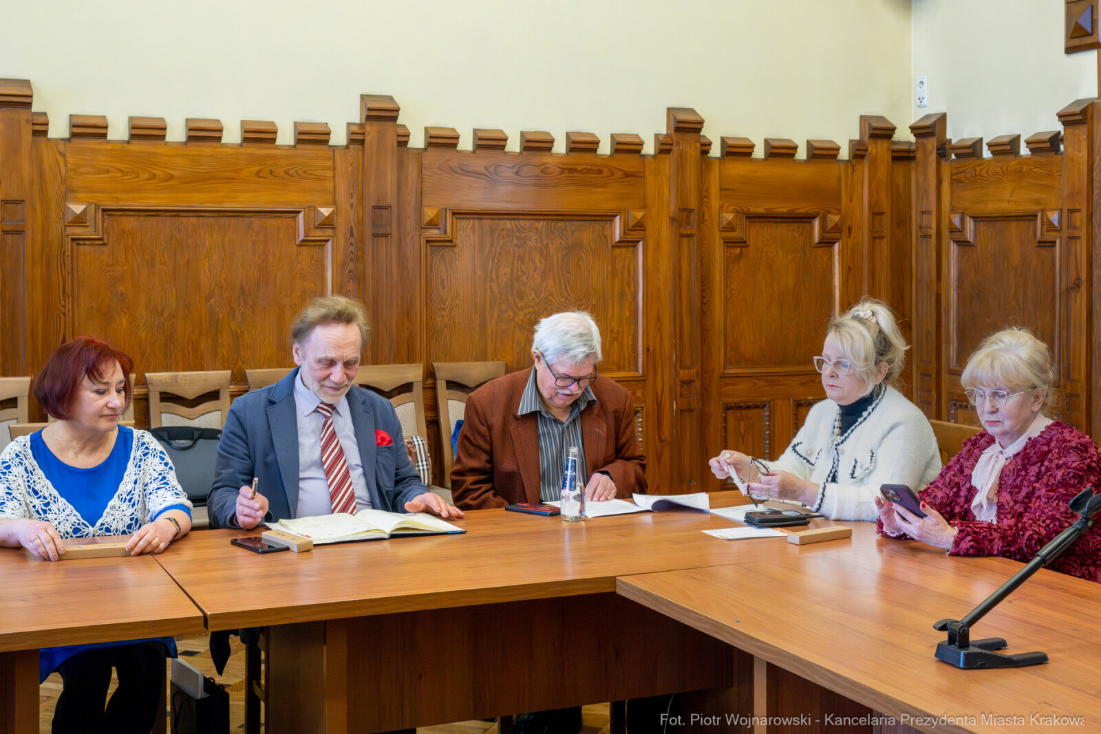 Miszalski, Klaman, Drabik Rada Krakowskich Seniorów, powitanie, V kadencja, zdjęcia  Autor: Piotr Wojnarowski