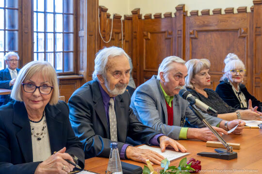 Miszalski, Klaman, Drabik Rada Krakowskich Seniorów, powitanie, V kadencja, zdjęcia