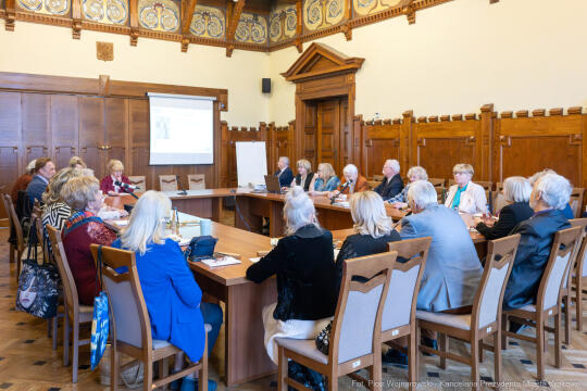 Miszalski, Klaman, Drabik Rada Krakowskich Seniorów, powitanie, V kadencja, zdjęcia