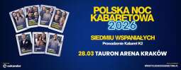 Logo: Polska Noc Kabaretowa 2026 – Siedmiu wspaniałych!/ Polish Cabaret Night 2026 – The Magnificent Seven!