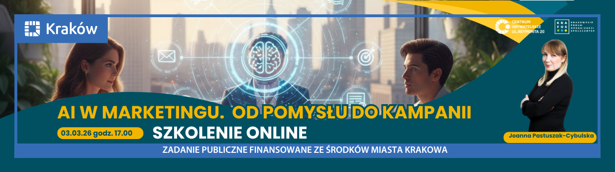 SZKOLENIE ONLINE: AI w marketingu. Od pomysłu do działania.