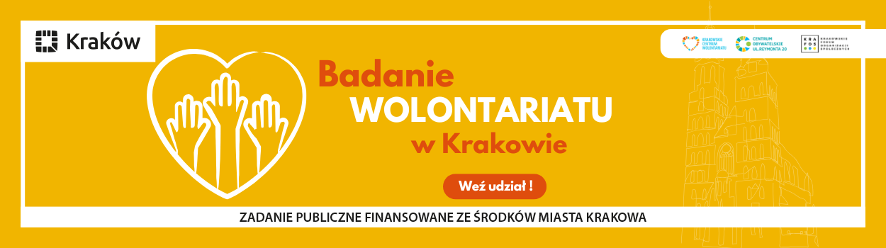 Przyszłość wolontariatu w Krakowie – weź udział w wielkim badaniu potrzeb!