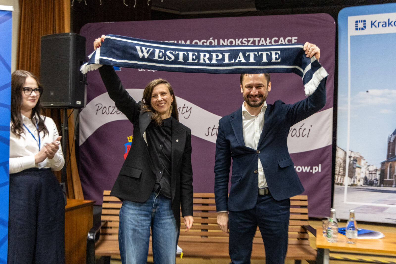 Ławka Dialogu, Miszalski, Sęk, Kracik, Klaman, spotkanie, Bronowice, Zdjęcia, foto,  Autor: B. Świerzowski