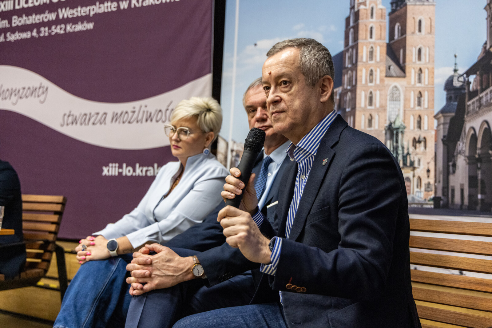 Ławka Dialogu, Miszalski, Sęk, Kracik, Klaman, spotkanie, Bronowice, Zdjęcia, foto,  Autor: B. Świerzowski