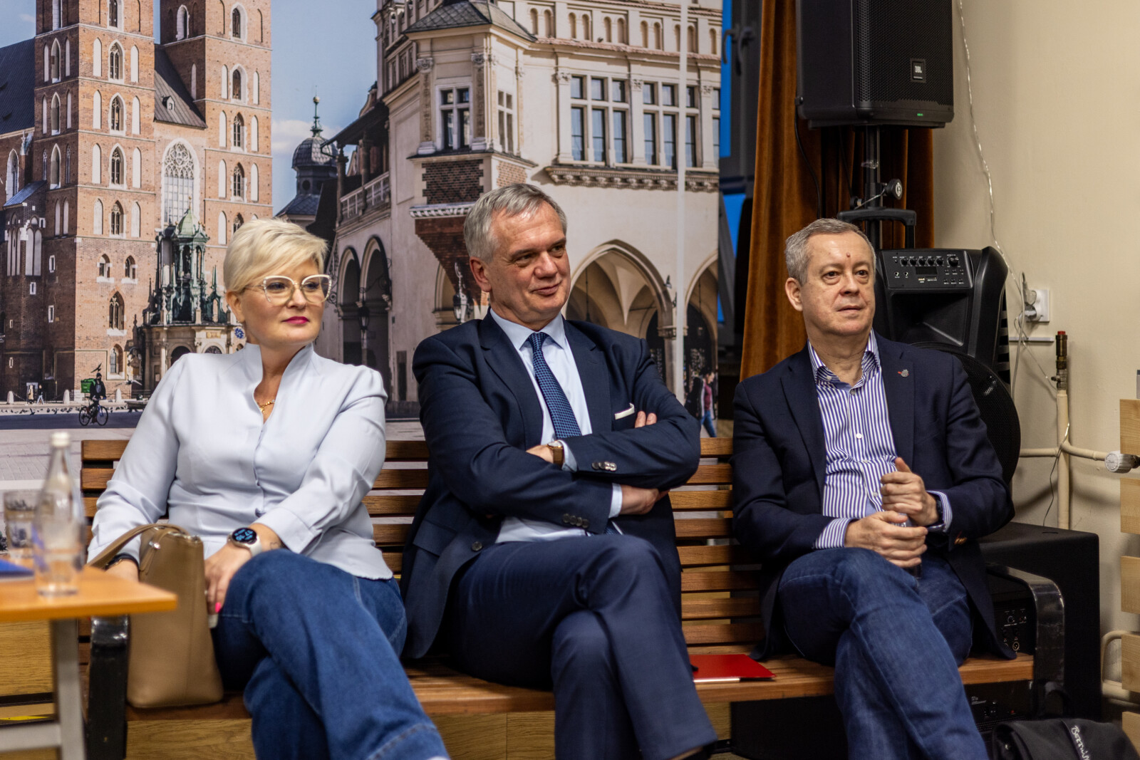 Ławka Dialogu, Miszalski, Sęk, Kracik, Klaman, spotkanie, Bronowice, Zdjęcia, foto,  Autor: B. Świerzowski