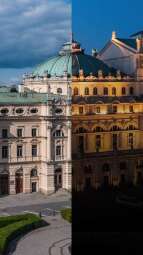 Logo: Zwiedzanie Teatru z przewodnikiem/ Theatre Guided Tour