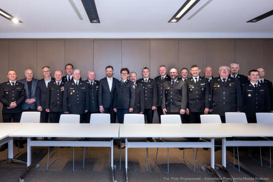 Narada z komendantami krakowskich Ochotniczych Straży Pożarnych