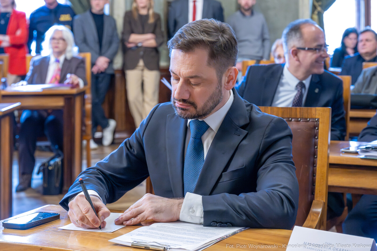 Miszalski, Małgorzata Okarmus, pożegnanie, Boryczko, zdjęcia  Autor: Piotr Wojnarowski