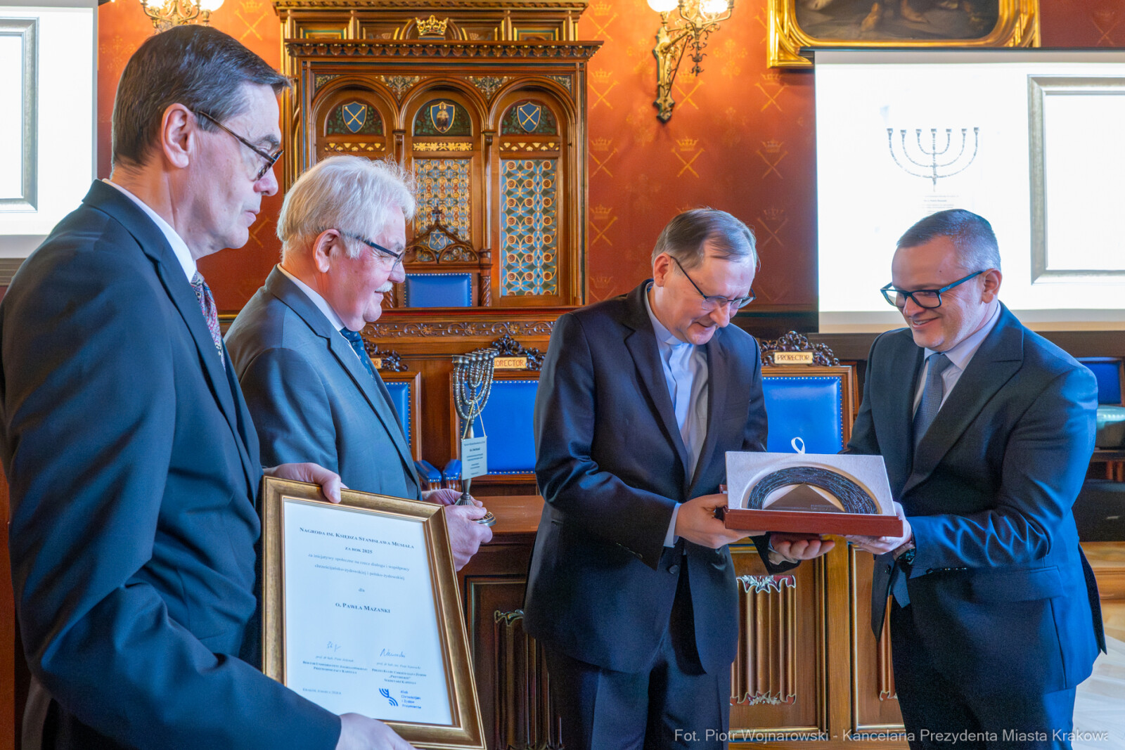 Kracik, Nagroda Musiała, wręczenie, UJ, Monika Adamczyk-Garbowska, Paweł Mazanka, zdjęcia  Autor: Piotr Wojnarowski