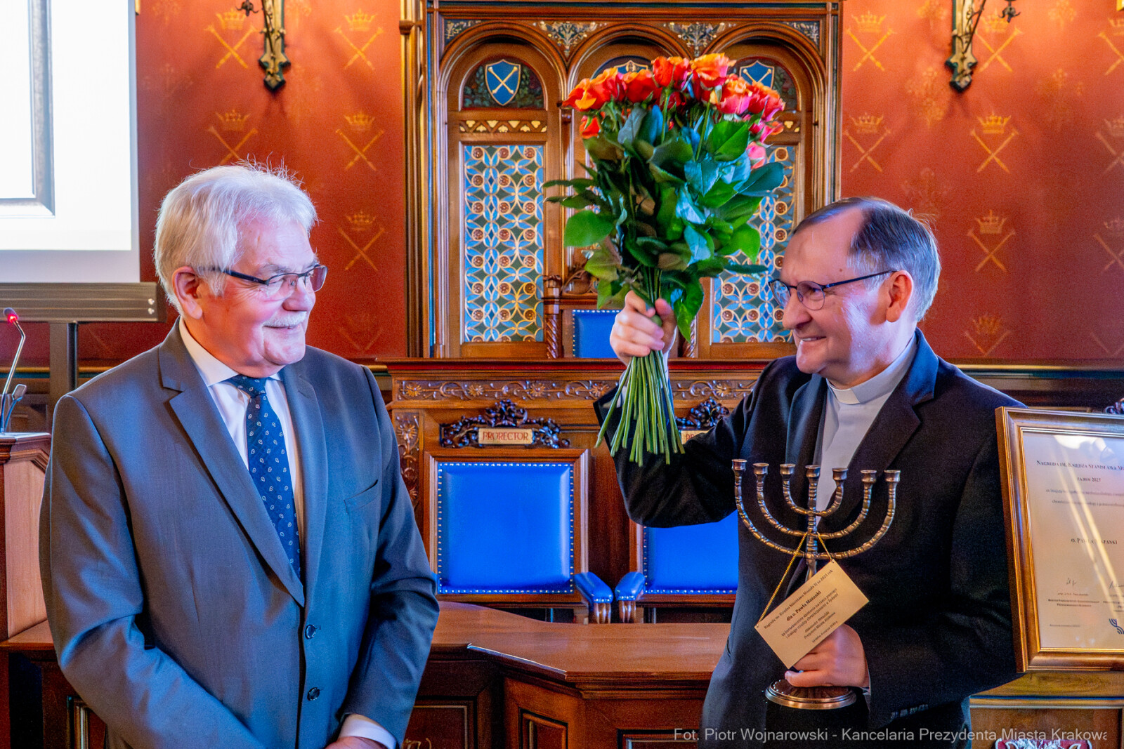 Kracik, Nagroda Musiała, wręczenie, UJ, Monika Adamczyk-Garbowska, Paweł Mazanka, zdjęcia  Autor: Piotr Wojnarowski