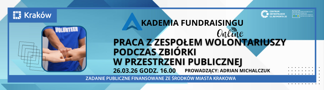 AF: Praca z zespołem wolontariuszy podczas zbiórki w przestrzeni publicznej