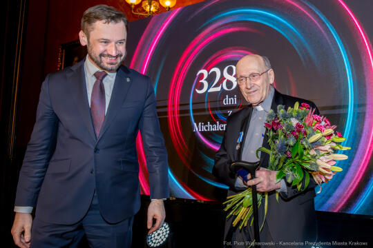 Miszalski, Heller, 90 lat, Honoris Gratia, wręczenie, UJ, uroczystość, zdjęcia