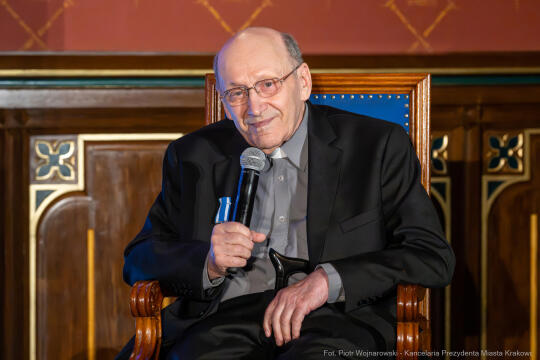 Miszalski, Heller, 90 lat, Honoris Gratia, wręczenie, UJ, uroczystość, zdjęcia