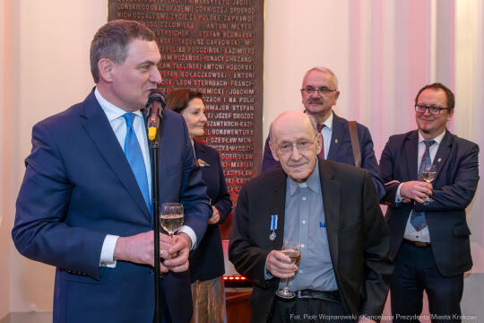 Miszalski, Heller, 90 lat, Honoris Gratia, wręczenie, UJ, uroczystość, zdjęcia