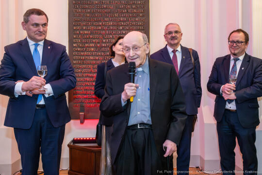 Miszalski, Heller, 90 lat, Honoris Gratia, wręczenie, UJ, uroczystość, zdjęcia