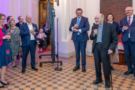 Miszalski, Heller, 90 lat, Honoris Gratia, wręczenie, UJ, uroczystość, zdjęcia