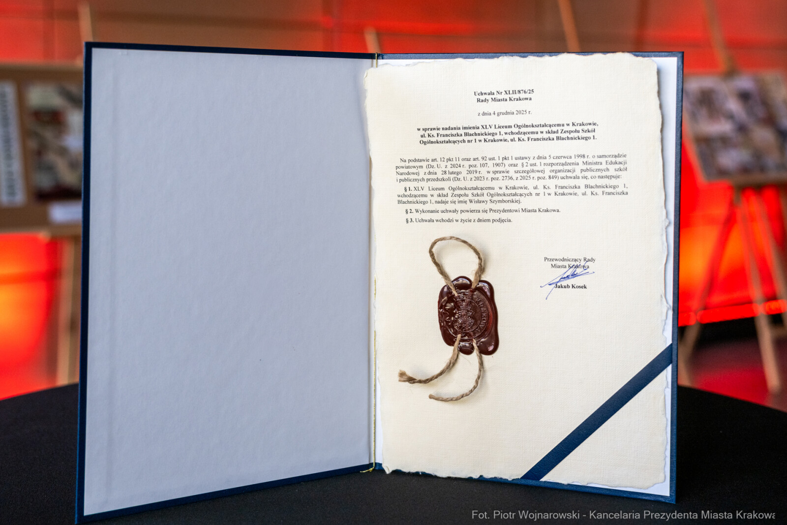 Miszalski, Klaman, Szymborska, nadanie imienia, XLV LO, Manggha, zdjęcia  Autor: Piotr Wojnarowski