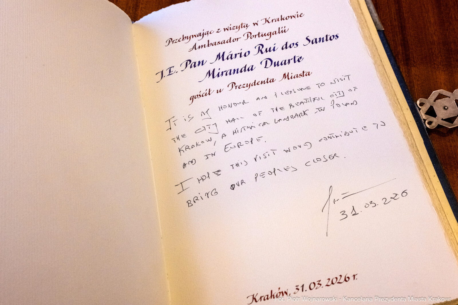 Miszalski, Duarte, Ambasador, Portugalia, wizyta, spotkanie, zdjęcia  Autor: Piotr Wojnarowski