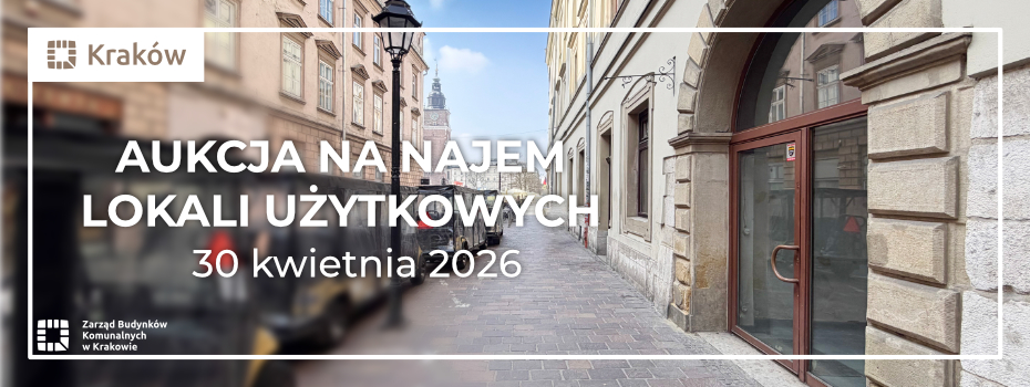 Aukcja na najem lokali użytkowych - kwiecień 2026