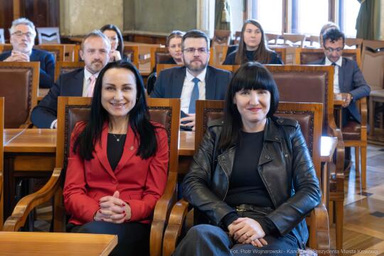 Miszalski, Mazur, Krakowska Rada Przedsiębiorczości, wręczenie, akty powołania, zdjęcia