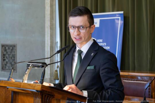 Miszalski, Mazur, Krakowska Rada Przedsiębiorczości, wręczenie, akty powołania, zdjęcia