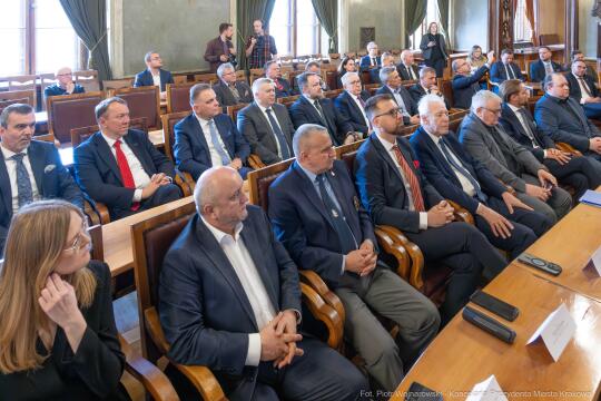 Miszalski, Mazur, Krakowska Rada Przedsiębiorczości, wręczenie, akty powołania, zdjęcia