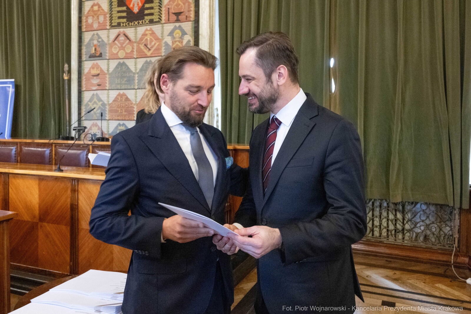 Miszalski, Mazur, Krakowska Rada Przedsiębiorczości, wręczenie, akty powołania, zdjęcia  Autor: Piotr Wojnarowski