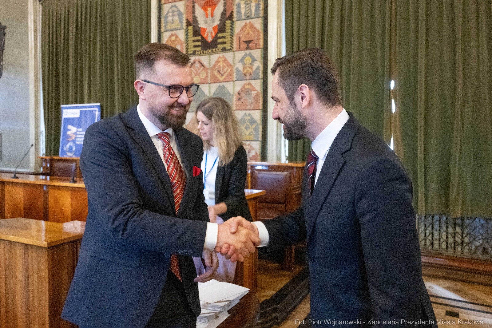 Miszalski, Mazur, Krakowska Rada Przedsiębiorczości, wręczenie, akty powołania, zdjęcia  Autor: Piotr Wojnarowski