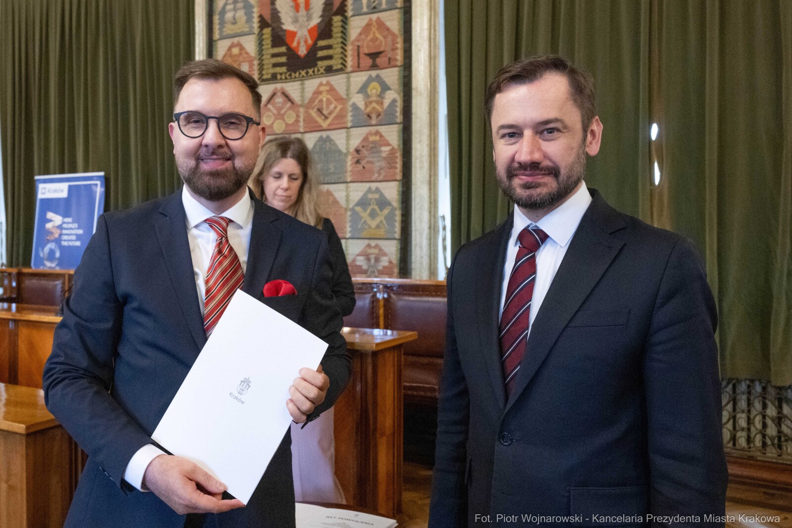 Miszalski, Mazur, Krakowska Rada Przedsiębiorczości, wręczenie, akty powołania, zdjęcia  Autor: Piotr Wojnarowski