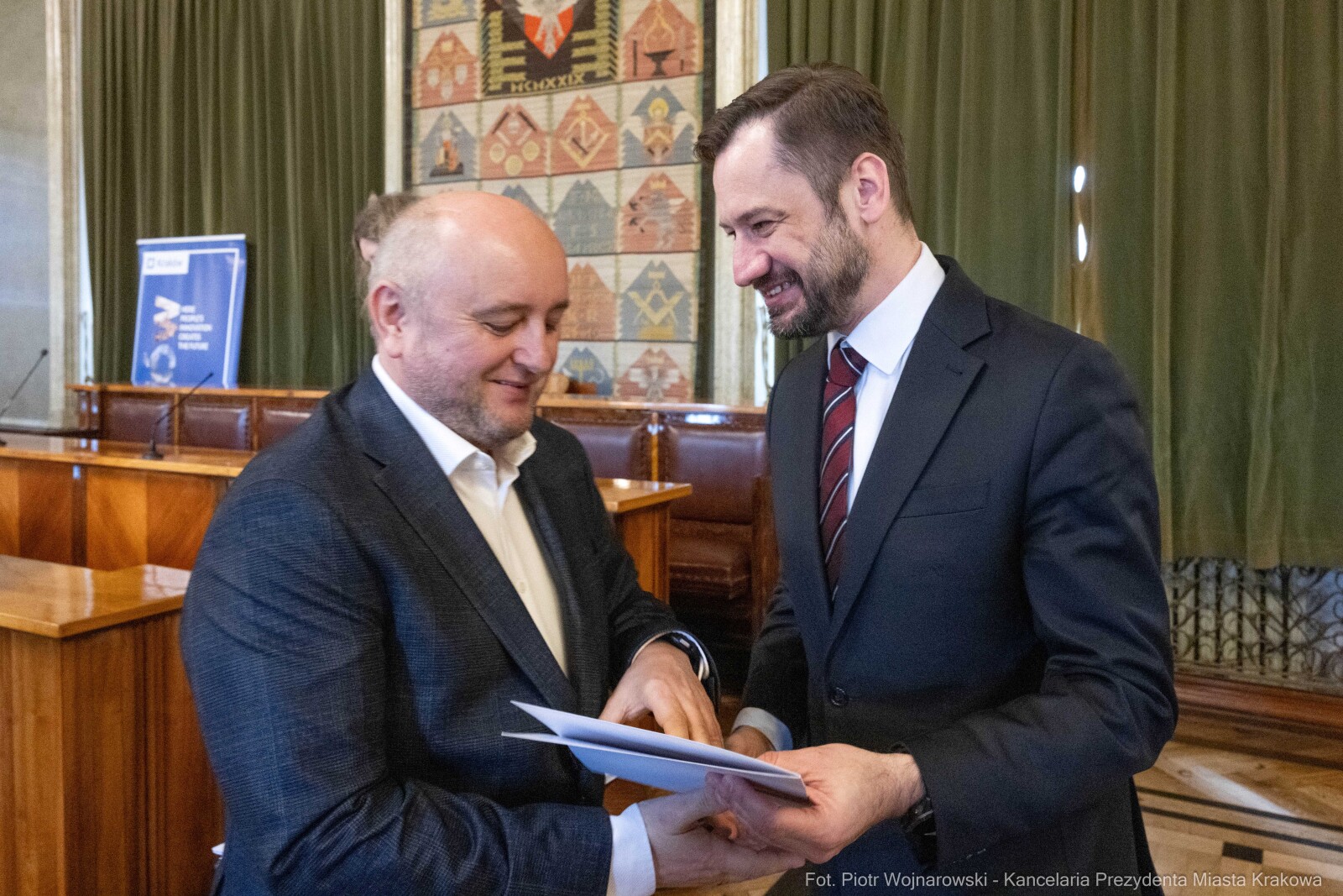 Miszalski, Mazur, Krakowska Rada Przedsiębiorczości, wręczenie, akty powołania, zdjęcia  Autor: Piotr Wojnarowski