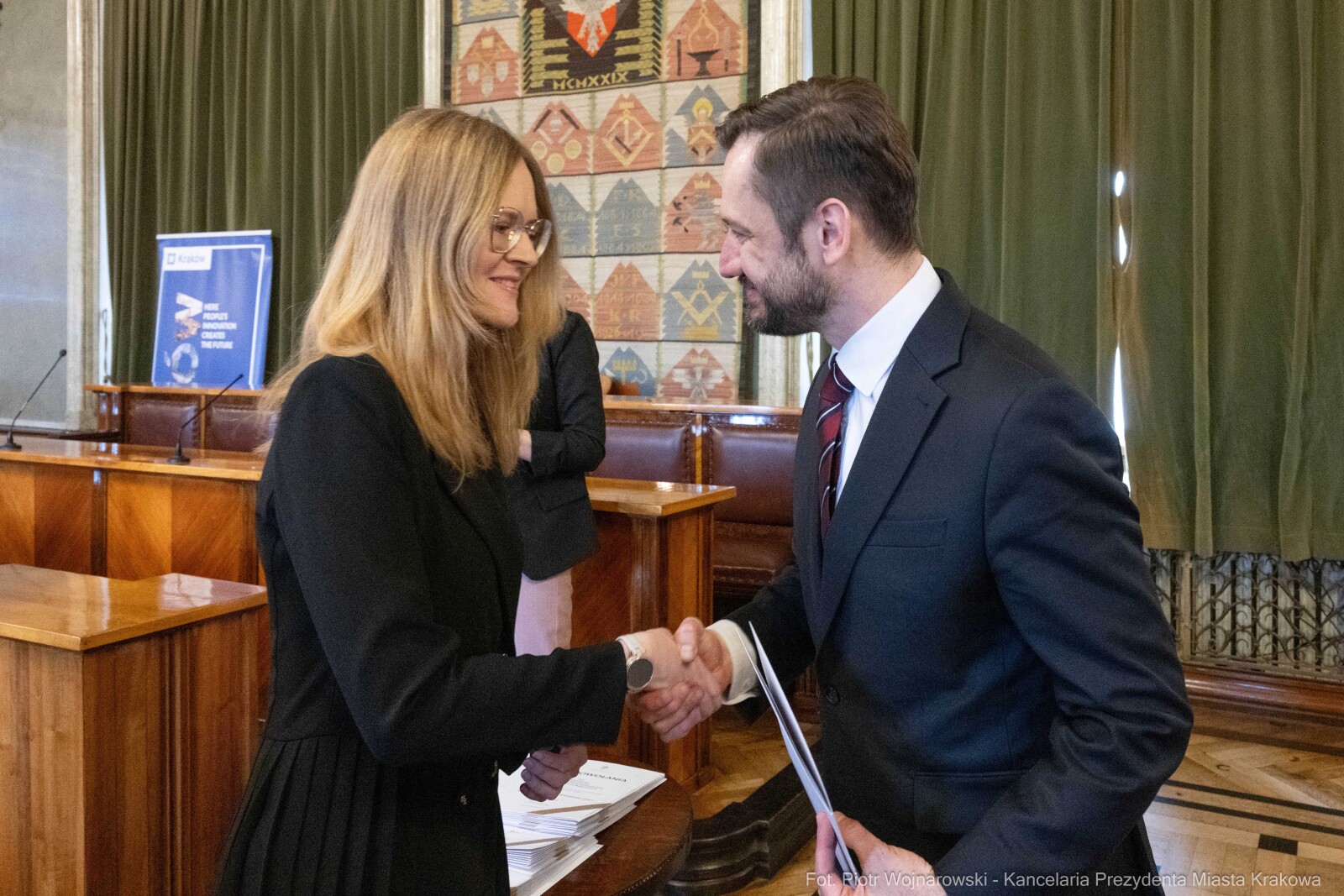 Miszalski, Mazur, Krakowska Rada Przedsiębiorczości, wręczenie, akty powołania, zdjęcia  Autor: Piotr Wojnarowski