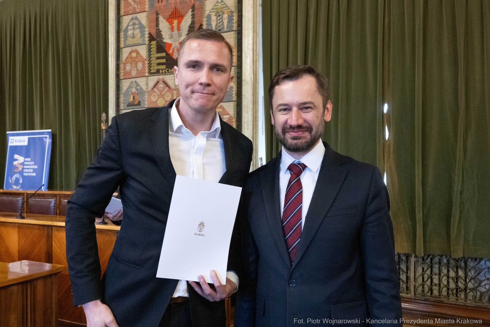 Miszalski, Mazur, Krakowska Rada Przedsiębiorczości, wręczenie, akty powołania, zdjęcia  Autor: Piotr Wojnarowski