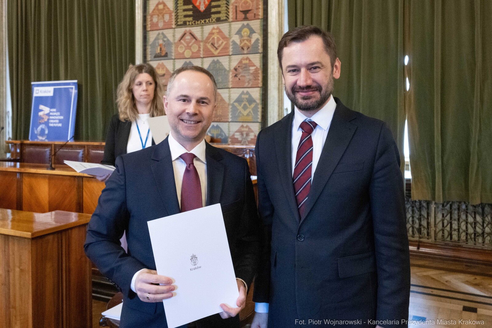 Miszalski, Mazur, Krakowska Rada Przedsiębiorczości, wręczenie, akty powołania, zdjęcia  Autor: Piotr Wojnarowski