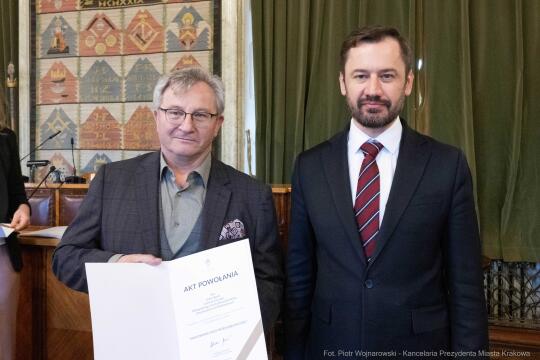 Miszalski, Mazur, Krakowska Rada Przedsiębiorczości, wręczenie, akty powołania, zdjęcia