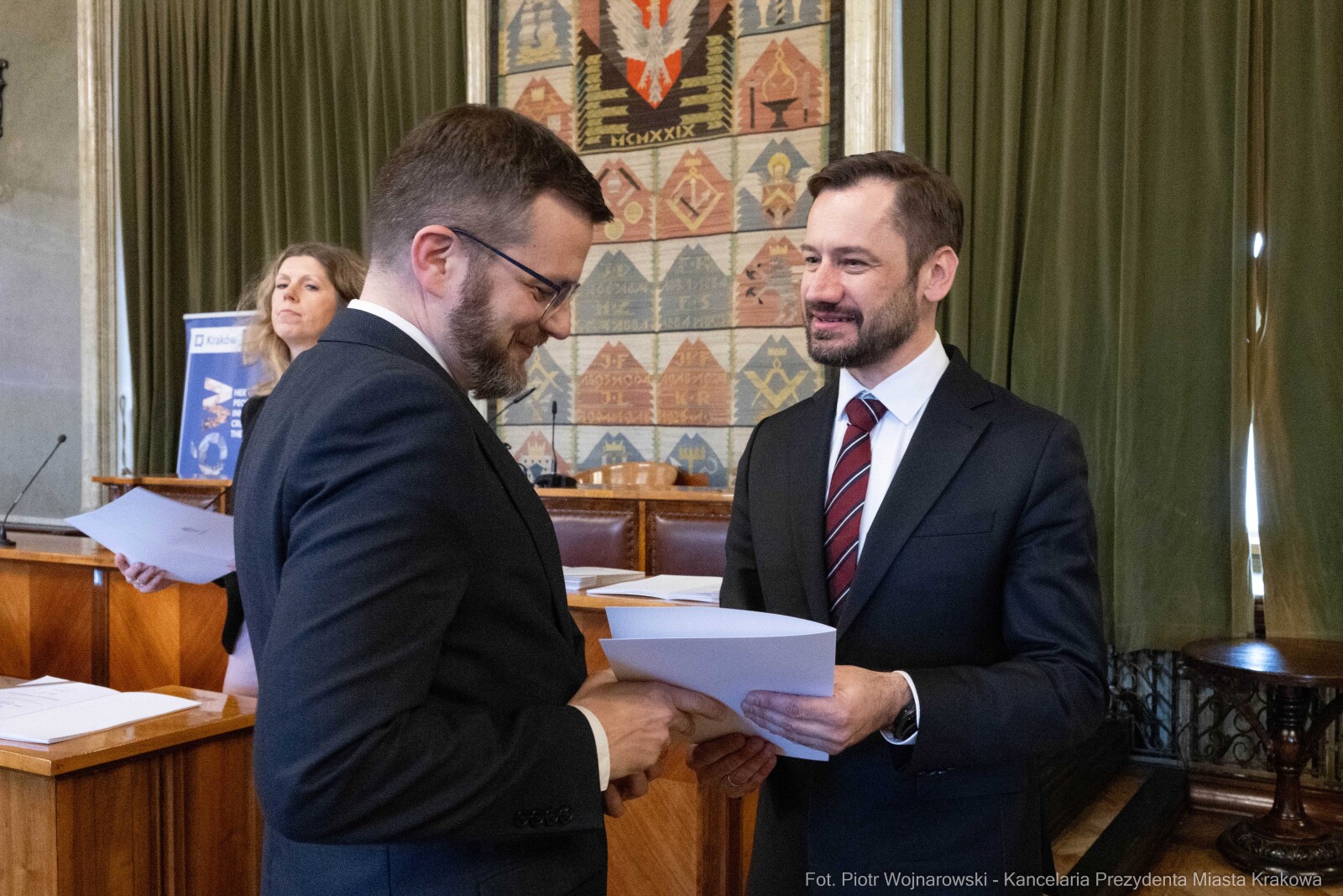 Miszalski, Mazur, Krakowska Rada Przedsiębiorczości, wręczenie, akty powołania, zdjęcia  Autor: Piotr Wojnarowski