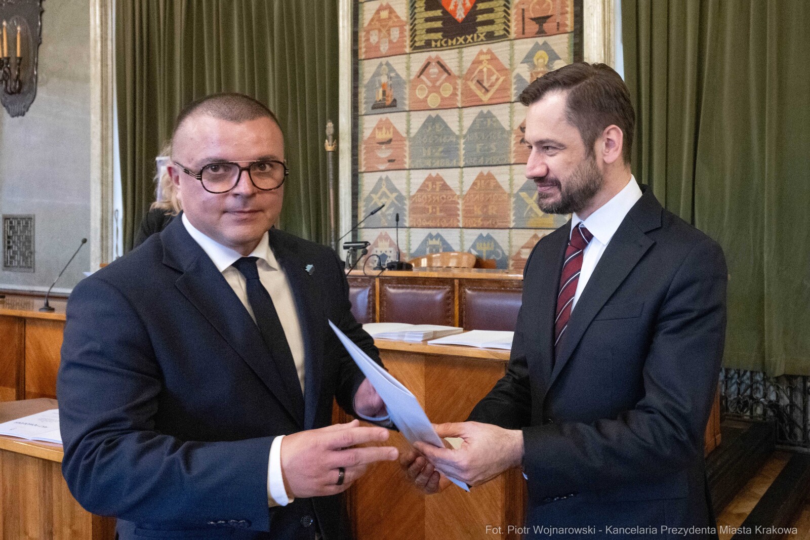 Miszalski, Mazur, Krakowska Rada Przedsiębiorczości, wręczenie, akty powołania, zdjęcia  Autor: Piotr Wojnarowski