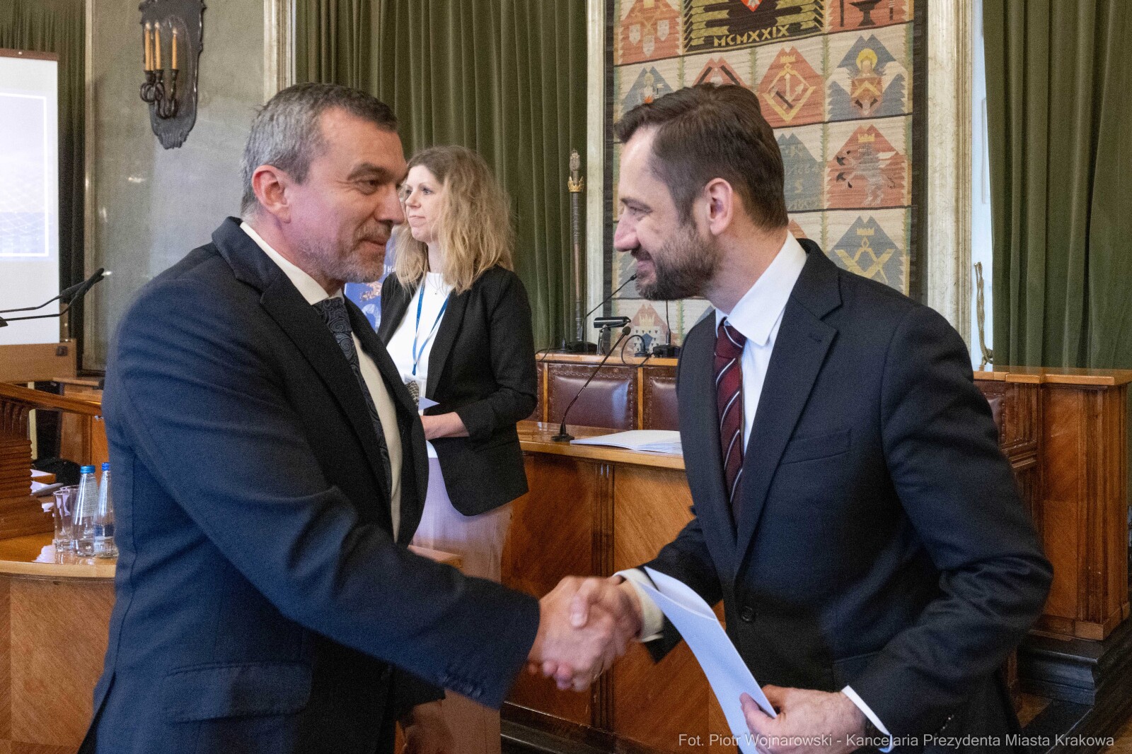 Miszalski, Mazur, Krakowska Rada Przedsiębiorczości, wręczenie, akty powołania, zdjęcia  Autor: Piotr Wojnarowski