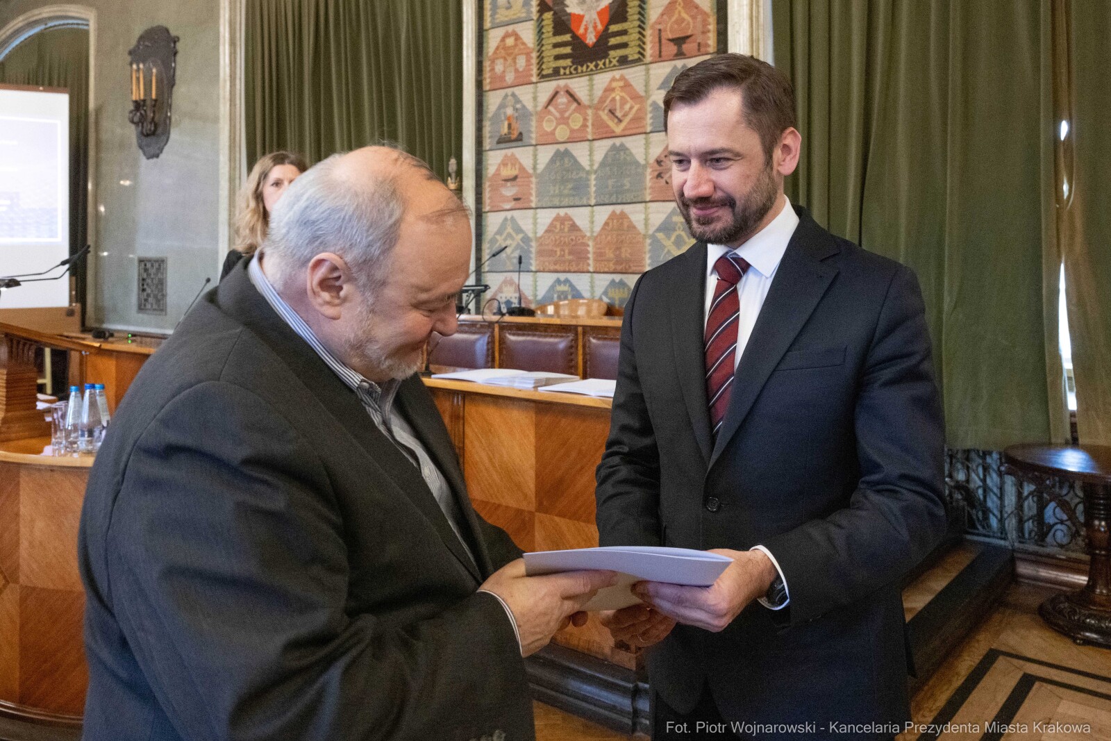 Miszalski, Mazur, Krakowska Rada Przedsiębiorczości, wręczenie, akty powołania, zdjęcia  Autor: Piotr Wojnarowski