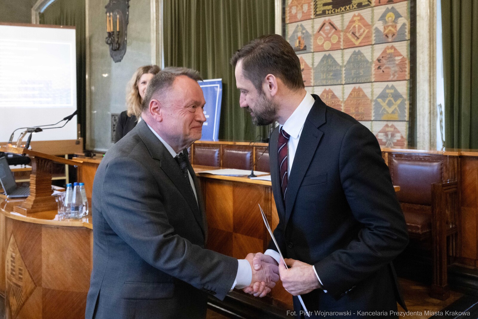 Miszalski, Mazur, Krakowska Rada Przedsiębiorczości, wręczenie, akty powołania, zdjęcia  Autor: Piotr Wojnarowski