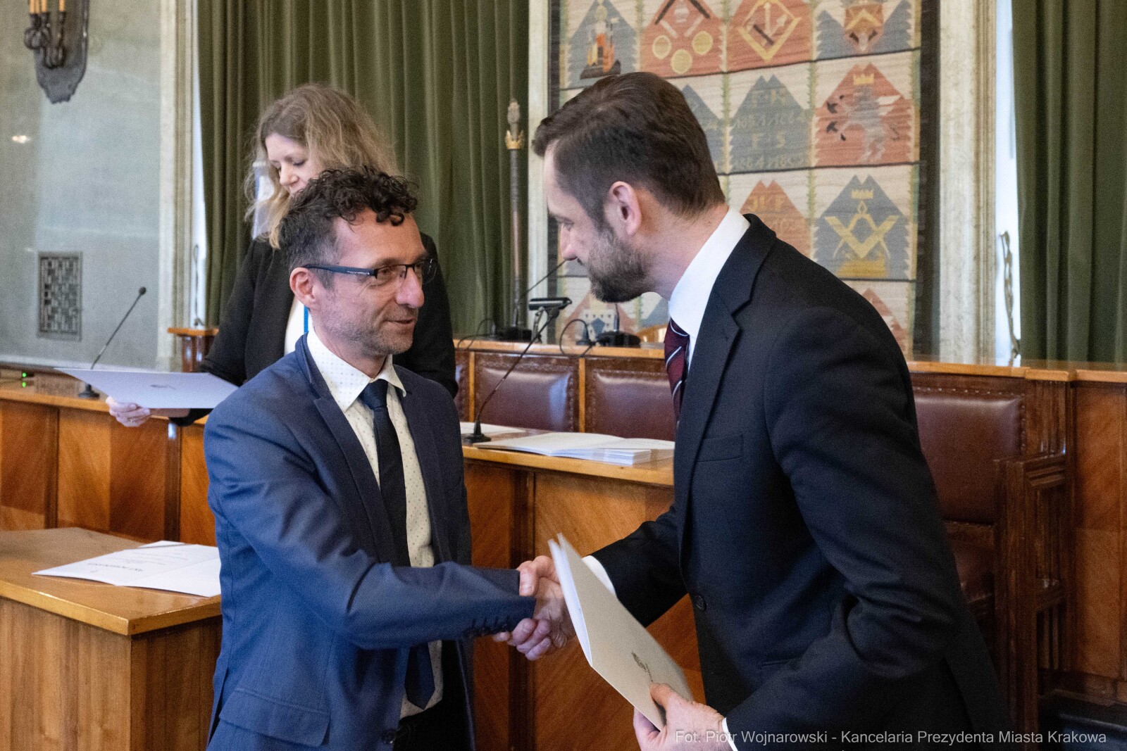 Miszalski, Mazur, Krakowska Rada Przedsiębiorczości, wręczenie, akty powołania, zdjęcia  Autor: Piotr Wojnarowski